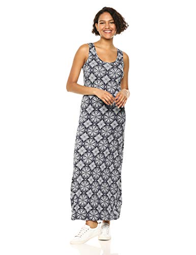 Amazon Essentials - Vestido maxi sin mangas para mujer, Large Tile Navy, US XS (EU XS - S)