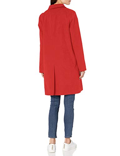 Amazon Essentials Water-Resistant Trench Coat Raincoats, Rojo, XXL