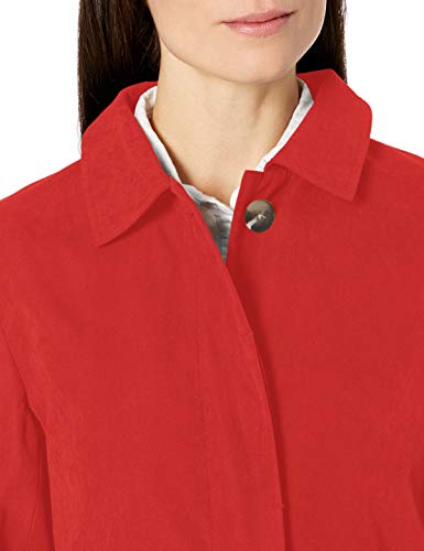 Amazon Essentials Water-Resistant Trench Coat Raincoats, Rojo, XXL