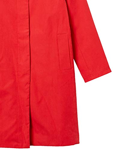 Amazon Essentials Water-Resistant Trench Coat Raincoats, Rojo, XXL