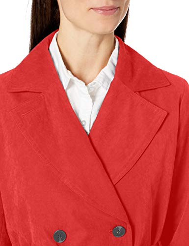 Amazon Essentials Water-Resistant Trench Coat Trenchcoats, Rojo, US S (EU S - M)
