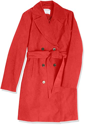 Amazon Essentials Water-Resistant Trench Coat Trenchcoats, Rojo, US S (EU S - M)