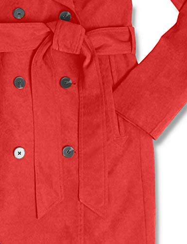 Amazon Essentials Water-Resistant Trench Coat Trenchcoats, Rojo, US S (EU S - M)