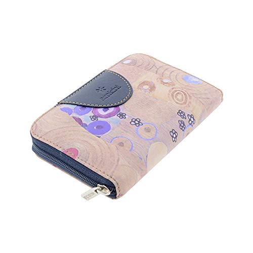Amichi Monedero Colección Klimt en Lona y Piel Talla: U Color: AZUL