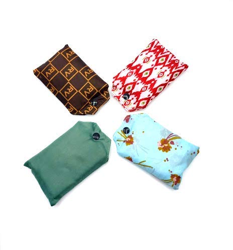 Amichi Pack 4 Bolsas de compra Reutilizable, Saco de la compra ,Bolsa de la compra, supermercado ecológica, Plegable, de tela