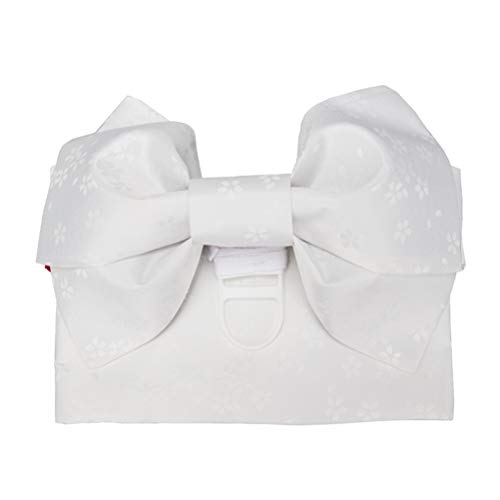 Amosfun Kimono japonés con lazo cinturón Yukata OBI para mujer, blanco