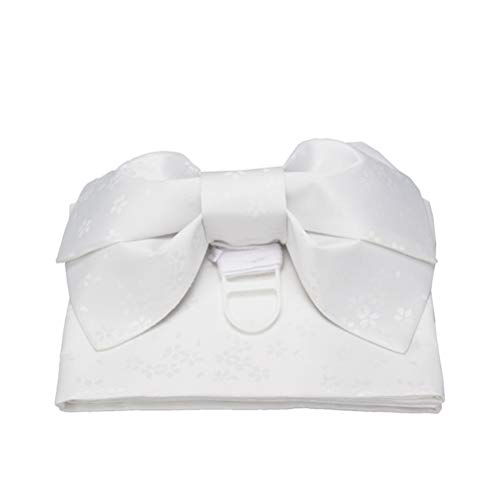 Amosfun Kimono japonés con lazo cinturón Yukata OBI para mujer, blanco