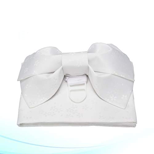 Amosfun Kimono japonés con lazo cinturón Yukata OBI para mujer, blanco
