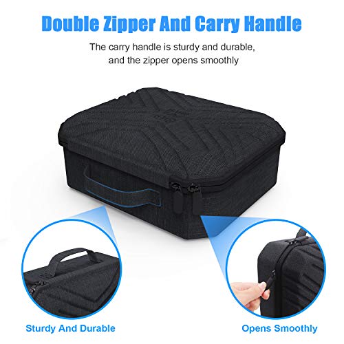 AMVR Bolsa de viaje pequeña y portátil para Oculus Quest 2 para guardar auriculares de juego de realidad virtual y accesorios de bolsa de transporte para controlador táctil (272212 cm), color gris
