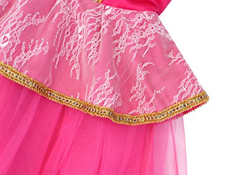 AmzBarley Disfraz Princesa Vestido Niña Disfraces Traje Bella Durmiente Fiesta Cumpleaños Regalo Halloween Carnaval Nniños Muchachas Cosplay