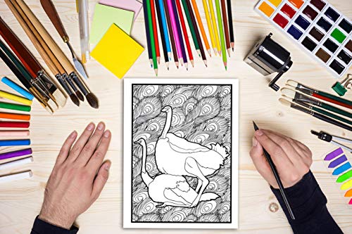 Animales follando: Un libro de colorear para adultos: 31 divertidas páginas para colorear con elefantes, perros, gatos, monos, llamas, jirafas y ... para la relajación y el alivio del estrés