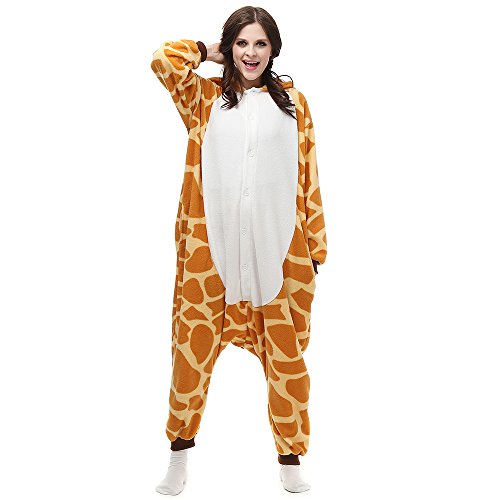Animales Pijamas para Unisexo Adulto Cosplay Disfraz de Invierno Pijama de Jirafa,LTY48,S