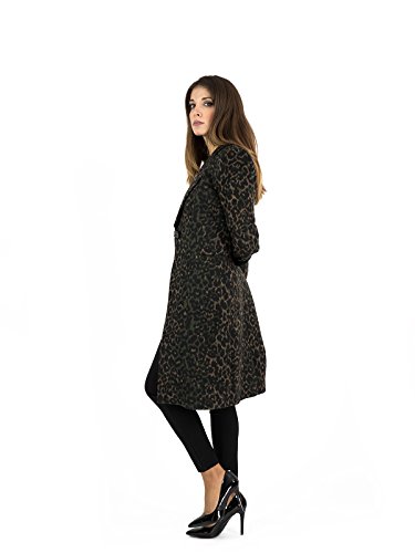 Anonyme Abrigo Estampado Leopardo 10% Lana