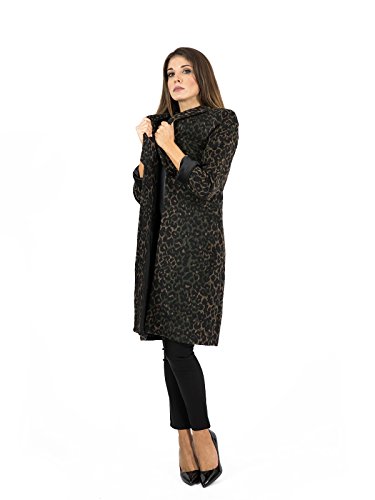 Anonyme Abrigo Estampado Leopardo 10% Lana