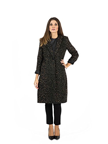 Anonyme Abrigo Estampado Leopardo 10% Lana