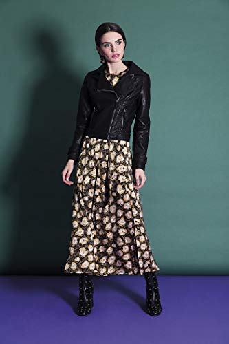 Anonyme Design - Chaqueta de Piel Estilo Motero Negro XL