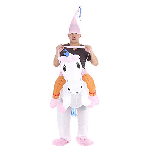 Anself - Disfraces Inflable De Unicornio Traje De Cosplay Fiesta,para Adulto 1.6m-1.8m