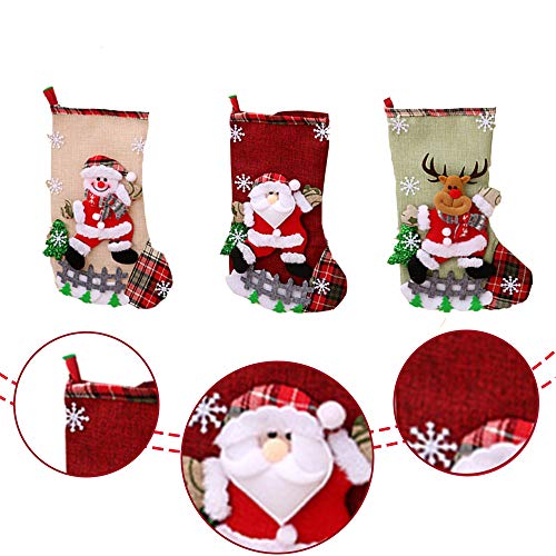 Anyingkai 4pcs Calcetín de Navidad,Calcetines Navidad Chimenea,Calcetín de Navidad Bolsa,Navidad Chimenea,Chimenea Navidad Decorativa,Calcetines de Navidad para Colgar