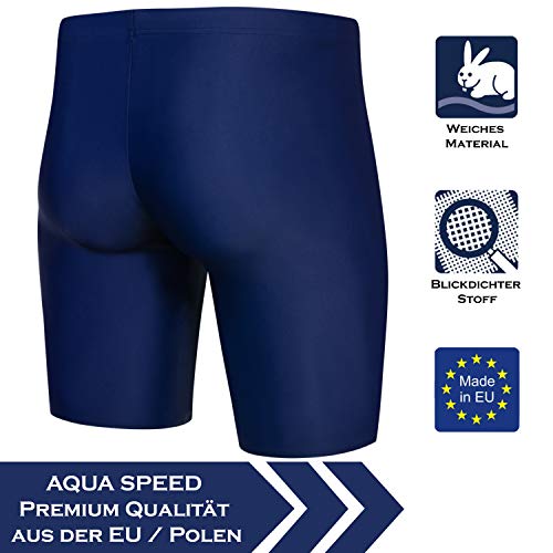 Aqua Speed Bañador Largo para Hombre | bañador Jammer hasta la Rodilla | Resistente al Cloro | protección UV | 07. Long Night | L