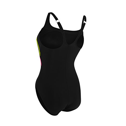 Aqua Sphere Siena Bañador de Competición, Mujer, Negro/Amarillo, 2XL