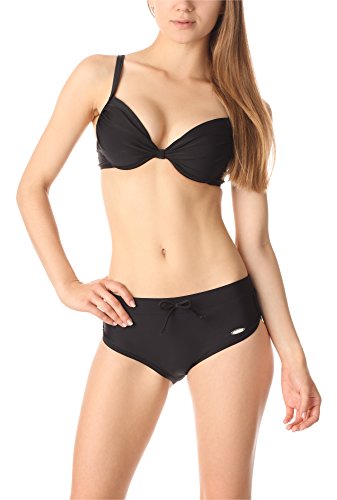 aQuarilla Bikini Conjunto Tops y Bragas Bañadores Mujer AQ196 (Negro, EU 38 (ES 40))
