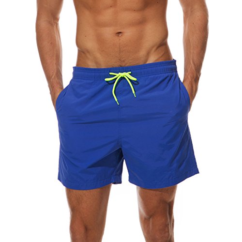 Arcweg Bañador Hombre Chico Playa Poliéster Pantalon Corto Hombre Deporte Secado Rápido Bañadores Natacion Ligero Moda Shorts Azul L(EU)
