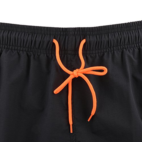 Arcweg Bañador Hombre Chico Playa Poliéster Pantalon Corto Hombre Deporte Secado Rápido Bañadores Natacion Ligero Moda Shorts Tallas Grandes 38-50 (Negro, XXL(EU) /Talla Española 48-50)