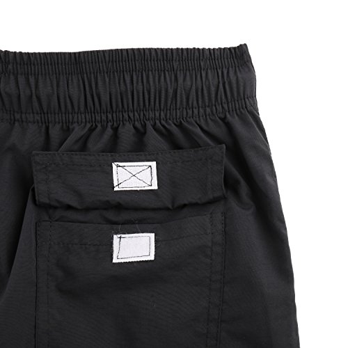 Arcweg Bañador Hombre Chico Playa Poliéster Pantalon Corto Hombre Deporte Secado Rápido Bañadores Natacion Ligero Moda Shorts Tallas Grandes 38-50 (Negro, XXL(EU) /Talla Española 48-50)