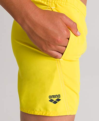 ARENA B Fundamentals Logo Boxer pantalón Corto de Playa Niño, Niños, 000662_350_12-13, Amarillo (Yellow), 12-13 años