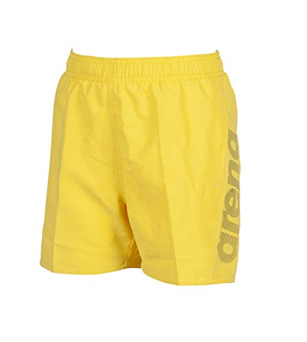ARENA B Fundamentals Logo Boxer pantalón Corto de Playa Niño, Niños, 000662_350_12-13, Amarillo (Yellow), 12-13 años