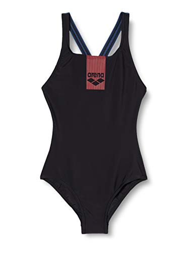 ARENA Bañador 1P Basics Swim Pro Back One Piece Black Sport, Mujer, Black/Shark, 44