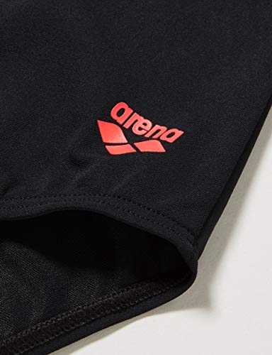 ARENA Bañador 1P Essentials Swim Pro Back Traje De Baño, Mujer, Black/Fluo Red, 8-9