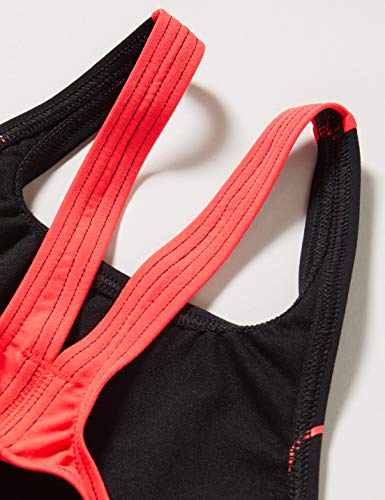 ARENA Bañador 1P Essentials Swim Pro Back Traje De Baño, Mujer, Black/Fluo Red, 8-9