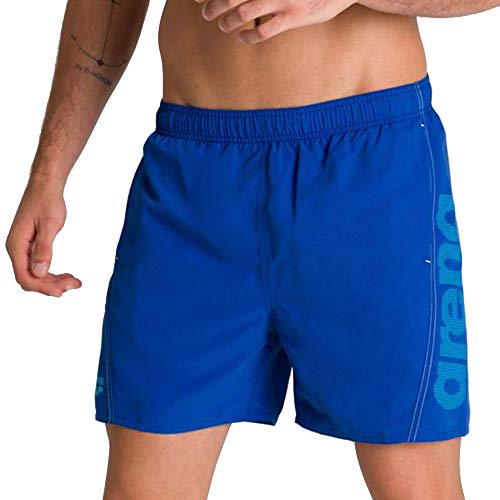 ARENA Bañador Boxer Fundamentals Logo Boxer Bañador, Hombre, Royal/Turquoise, L