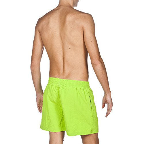 ARENA - Bañador Boxer Fundamentals Sides Vent para Hombre, Hombre, Herren Badeshort Fundamentals Sides Vent Boxer, Leaf-White, Extra-Large