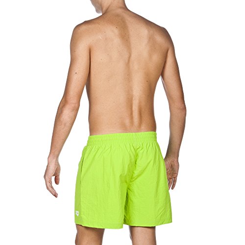 ARENA - Bañador Boxer Fundamentals Sides Vent para Hombre, Hombre, Herren Badeshort Fundamentals Sides Vent Boxer, Leaf-White, Extra-Large