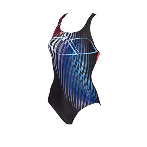 ARENA - Bañador Deportivo con Sujetador Integrado para Mujer, Mujer, 003275, Multicolor, M (Talla del Fabricante: 40)