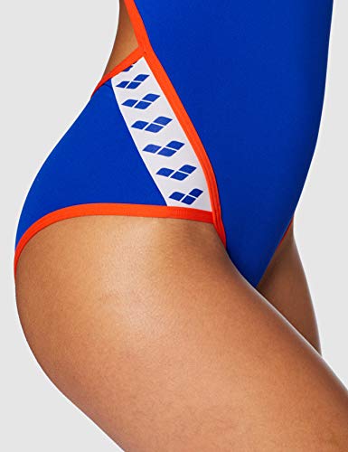 ARENA Bañador Deportivo para Mujer, Mujer, Traje de baño de una Sola Pieza, 001195, Azul neón, 44