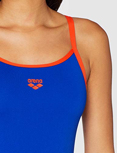 ARENA Bañador Deportivo para Mujer, Mujer, Traje de baño de una Sola Pieza, 001195, Azul neón, 44