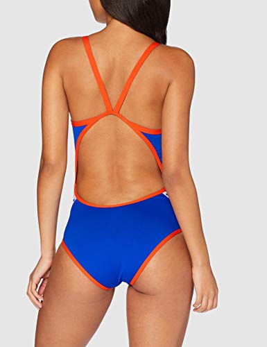 ARENA Bañador Deportivo para Mujer, Mujer, Traje de baño de una Sola Pieza, 001195, Azul neón, 44