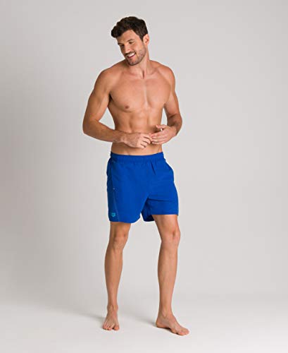 ARENA Bañador Fundamentals Logo Boxer, Hombre, Royal/Turquoise, M