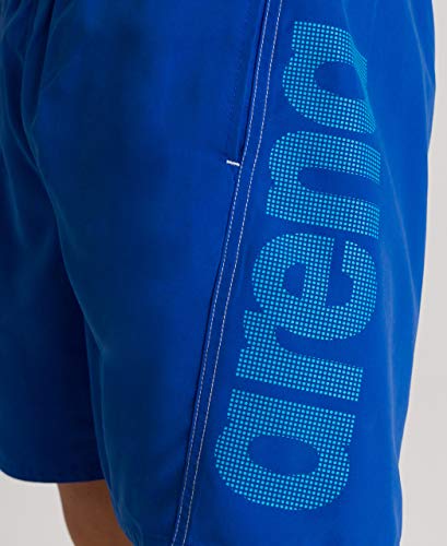 ARENA Bañador Fundamentals Logo Boxer, Hombre, Royal/Turquoise, M