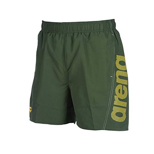 ARENA Bañador Fundamentals Logo Boxer, Hombre, Wood Green, M