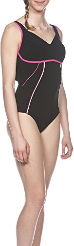 ARENA Bañador para Mujer Body Lift Mary C de Cup Negro Black/Fresia Rose/White Talla:46 [DE 44]