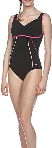 ARENA Bañador para Mujer Body Lift Mary C de Cup Negro Black/Fresia Rose/White Talla:46 [DE 44]
