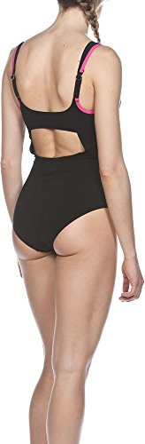 ARENA Bañador para Mujer Body Lift Mary C de Cup Negro Black/Fresia Rose/White Talla:46 [DE 44]
