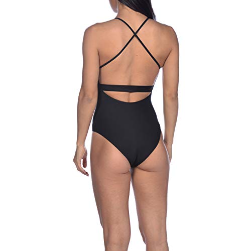 ARENA Bañador para Mujer Bodylift Aura B-Cup, Mujer, Traje de baño de una Sola Pieza, 001739, Negro/Turquesa, 46