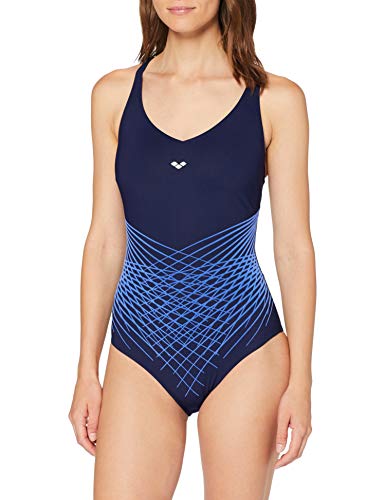 ARENA Bañador para Mujer Bodylift Maia C-Cup, Mujer, Traje de baño de una Sola Pieza, 001937, Blau (Navy-Bright Blue), 38