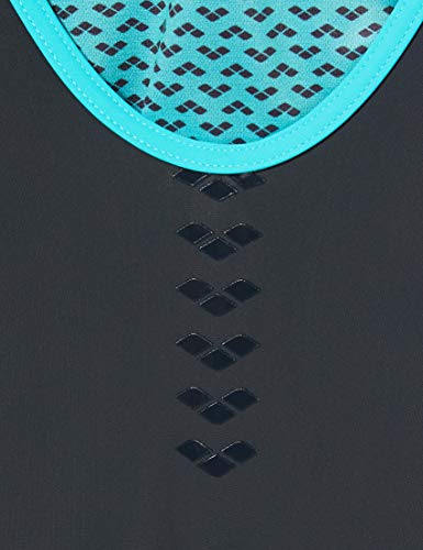 ARENA Bañador para Mujer Icons, Mujer, Traje de baño de una Sola Pieza, 003113, Gris Ceniza, 36