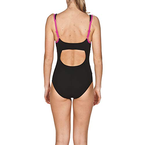 ARENA Bañador para Mujer Makimurax Negro (Black-Rose Violet). 40